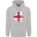 Torn Georgia Flag Georgian Day Football Childrens Kids Hoodie Sports Grey