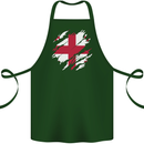 Torn Georgia Flag Georgian Day Football Cotton Apron 100% Organic Forest Green
