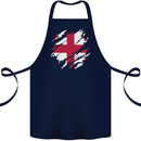 Torn Georgia Flag Georgian Day Football Cotton Apron 100% Organic Navy Blue