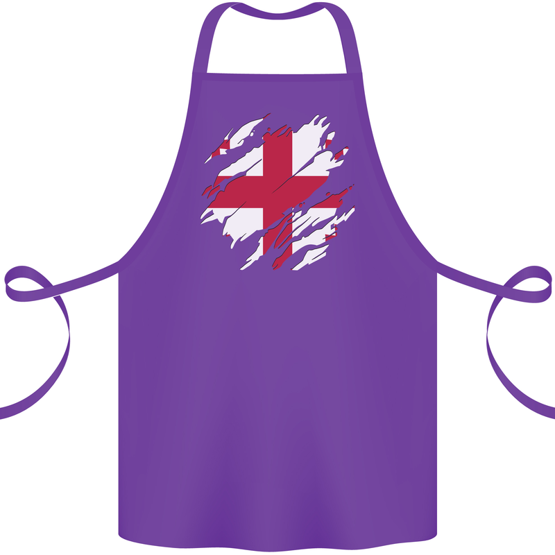 Torn Georgia Flag Georgian Day Football Cotton Apron 100% Organic Purple
