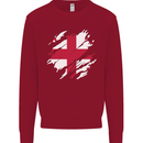 Torn Georgia Flag Georgian Day Football Kids Sweatshirt Jumper Red