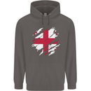 Torn Georgia Flag Georgian Day Football Mens 80% Cotton Hoodie Charcoal