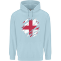 Torn Georgia Flag Georgian Day Football Mens 80% Cotton Hoodie Light Blue