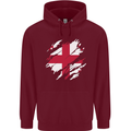 Torn Georgia Flag Georgian Day Football Mens 80% Cotton Hoodie Maroon