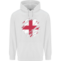 Torn Georgia Flag Georgian Day Football Mens 80% Cotton Hoodie White