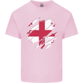 Torn Georgia Flag Georgian Day Football Mens Cotton T-Shirt Tee Top Light Pink