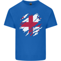 Torn Georgia Flag Georgian Day Football Mens Cotton T-Shirt Tee Top Royal Blue