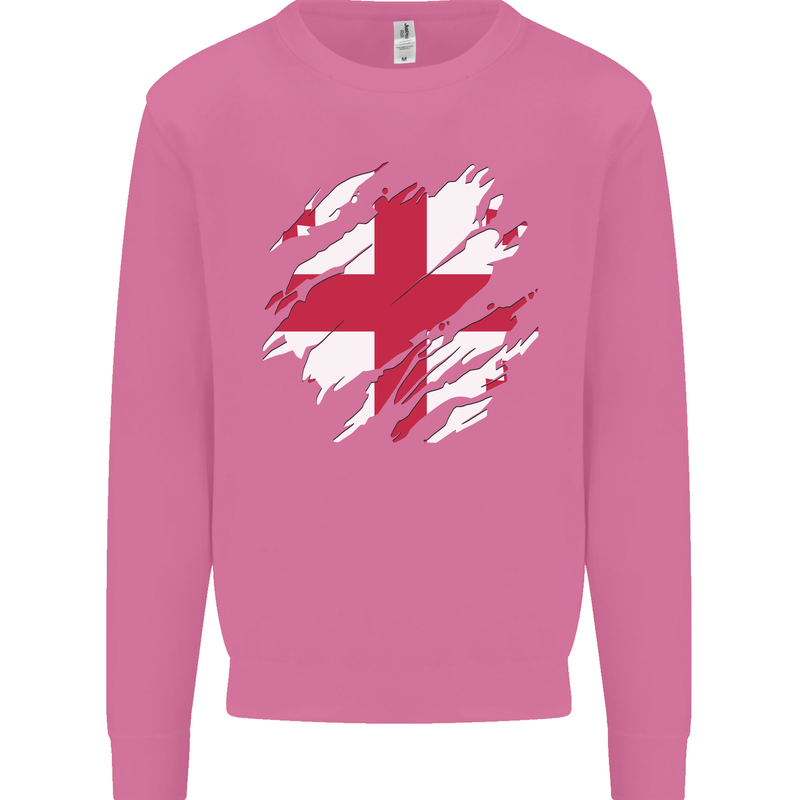 Torn Georgia Flag Georgian Day Football Mens Sweatshirt Jumper Azalea