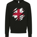 Torn Georgia Flag Georgian Day Football Mens Sweatshirt Jumper Black