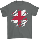 Torn Georgia Flag Georgian Day Football Mens T-Shirt 100% Cotton Charcoal