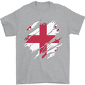 Torn Georgia Flag Georgian Day Football Mens T-Shirt 100% Cotton Sports Grey
