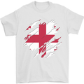 Torn Georgia Flag Georgian Day Football Mens T-Shirt 100% Cotton White