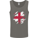 Torn Georgia Flag Georgian Day Football Mens Vest Tank Top Charcoal