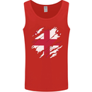 Torn Georgia Flag Georgian Day Football Mens Vest Tank Top Red