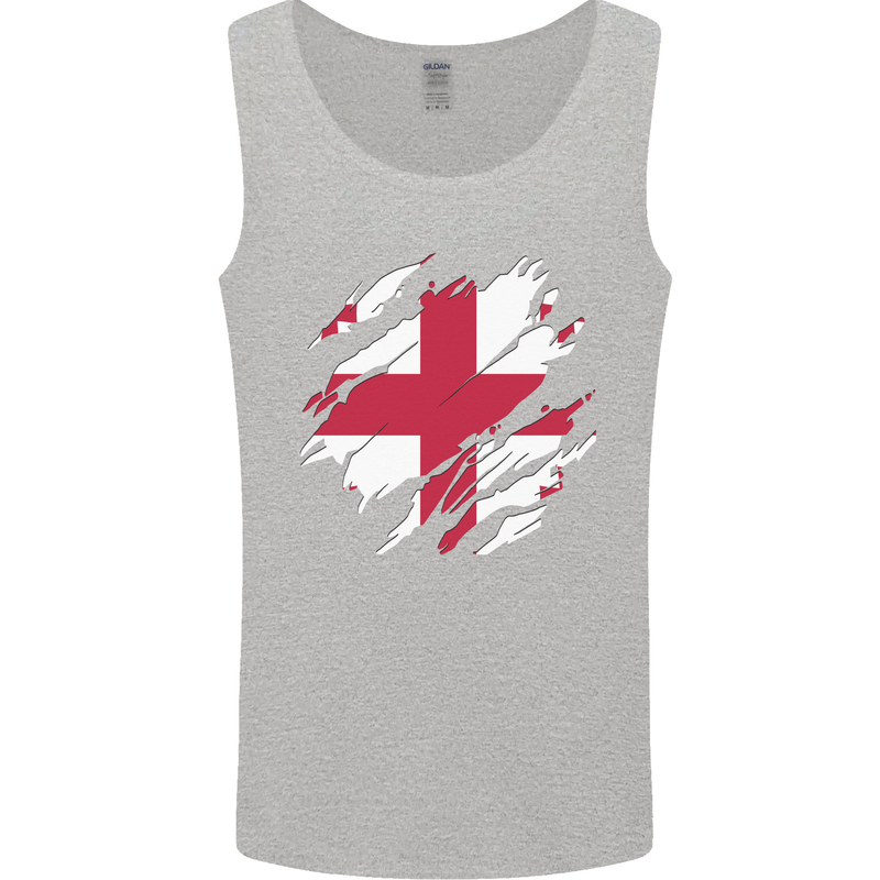 Torn Georgia Flag Georgian Day Football Mens Vest Tank Top Sports Grey