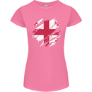 Torn Georgia Flag Georgian Day Football Womens Petite Cut T-Shirt Azalea