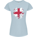 Torn Georgia Flag Georgian Day Football Womens Petite Cut T-Shirt Light Blue