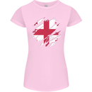 Torn Georgia Flag Georgian Day Football Womens Petite Cut T-Shirt Light Pink
