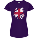Torn Georgia Flag Georgian Day Football Womens Petite Cut T-Shirt Purple