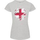 Torn Georgia Flag Georgian Day Football Womens Petite Cut T-Shirt Sports Grey