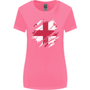 Torn Georgia Flag Georgian Day Football Womens Wider Cut T-Shirt Azalea