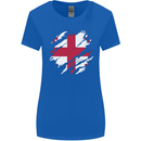 Torn Georgia Flag Georgian Day Football Womens Wider Cut T-Shirt Royal Blue