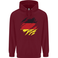 Torn Germany Flag German Day Football Childrens Kids Hoodie Maroon
