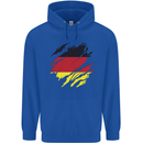 Torn Germany Flag German Day Football Childrens Kids Hoodie Royal Blue
