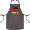 Torn Germany Flag German Day Football Cotton Apron 100% Organic Dark Grey