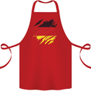 Torn Germany Flag German Day Football Cotton Apron 100% Organic Red