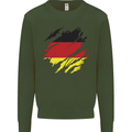 Torn Germany Flag German Day Football Kids Sweatshirt Jumper Forest Green