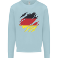 Torn Germany Flag German Day Football Kids Sweatshirt Jumper Light Blue