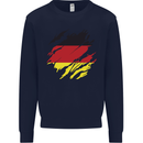 Torn Germany Flag German Day Football Kids Sweatshirt Jumper Navy Blue