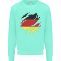 Torn Germany Flag German Day Football Kids Sweatshirt Jumper Peppermint