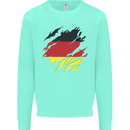 Torn Germany Flag German Day Football Kids Sweatshirt Jumper Peppermint