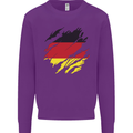 Torn Germany Flag German Day Football Kids Sweatshirt Jumper Purple