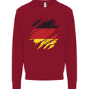 Torn Germany Flag German Day Football Kids Sweatshirt Jumper Red