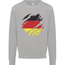 Torn Germany Flag German Day Football Kids Sweatshirt Jumper Sports Grey