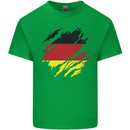 Torn Germany Flag German Day Football Kids T-Shirt Childrens Irish Green