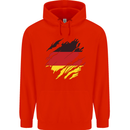 Torn Germany Flag German Day Football Mens 80% Cotton Hoodie Bright Red