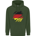 Torn Germany Flag German Day Football Mens 80% Cotton Hoodie Forest Green