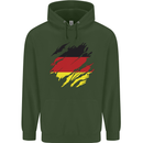 Torn Germany Flag German Day Football Mens 80% Cotton Hoodie Forest Green