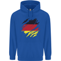 Torn Germany Flag German Day Football Mens 80% Cotton Hoodie Royal Blue