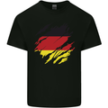 Torn Germany Flag German Day Football Mens Cotton T-Shirt Tee Top Black