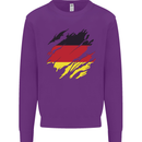 Torn Germany Flag German Day Football Mens Sweatshirt Jumper Purple