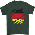 Torn Germany Flag German Day Football Mens T-Shirt 100% Cotton Forest Green
