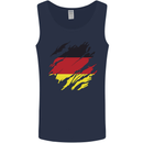 Torn Germany Flag German Day Football Mens Vest Tank Top Navy Blue