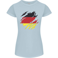 Torn Germany Flag German Day Football Womens Petite Cut T-Shirt Light Blue
