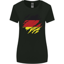 Torn Germany Flag German Day Football Womens Wider Cut T-Shirt Black