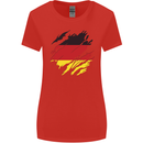 Torn Germany Flag German Day Football Womens Wider Cut T-Shirt Red